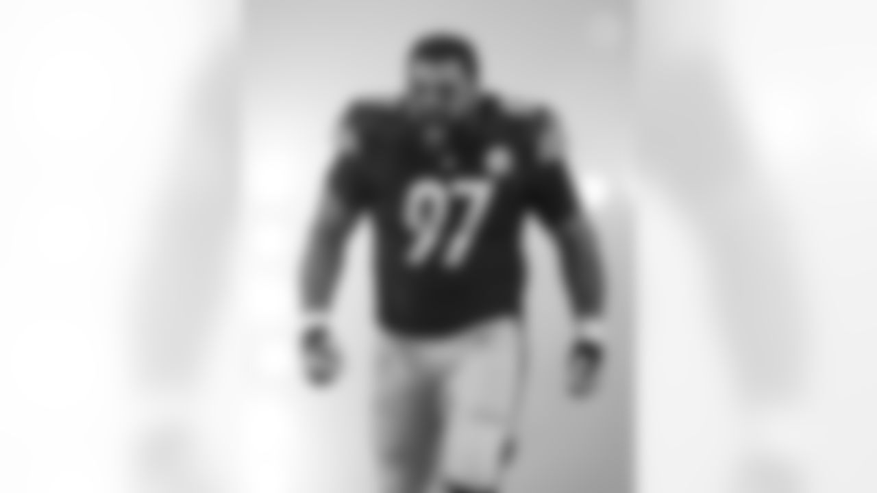 Pittsburgh Steelers defensive tackle Cameron Heyward (97) during a regular season game between the Pittsburgh Steelers and the Seattle Seahawks, Sunday, Oct. 17, 2021 in Pittsburgh, PA. The Steelers beat the Seahawks 23-20 in OT. (Karl Roser / Pittsburgh Steelers)