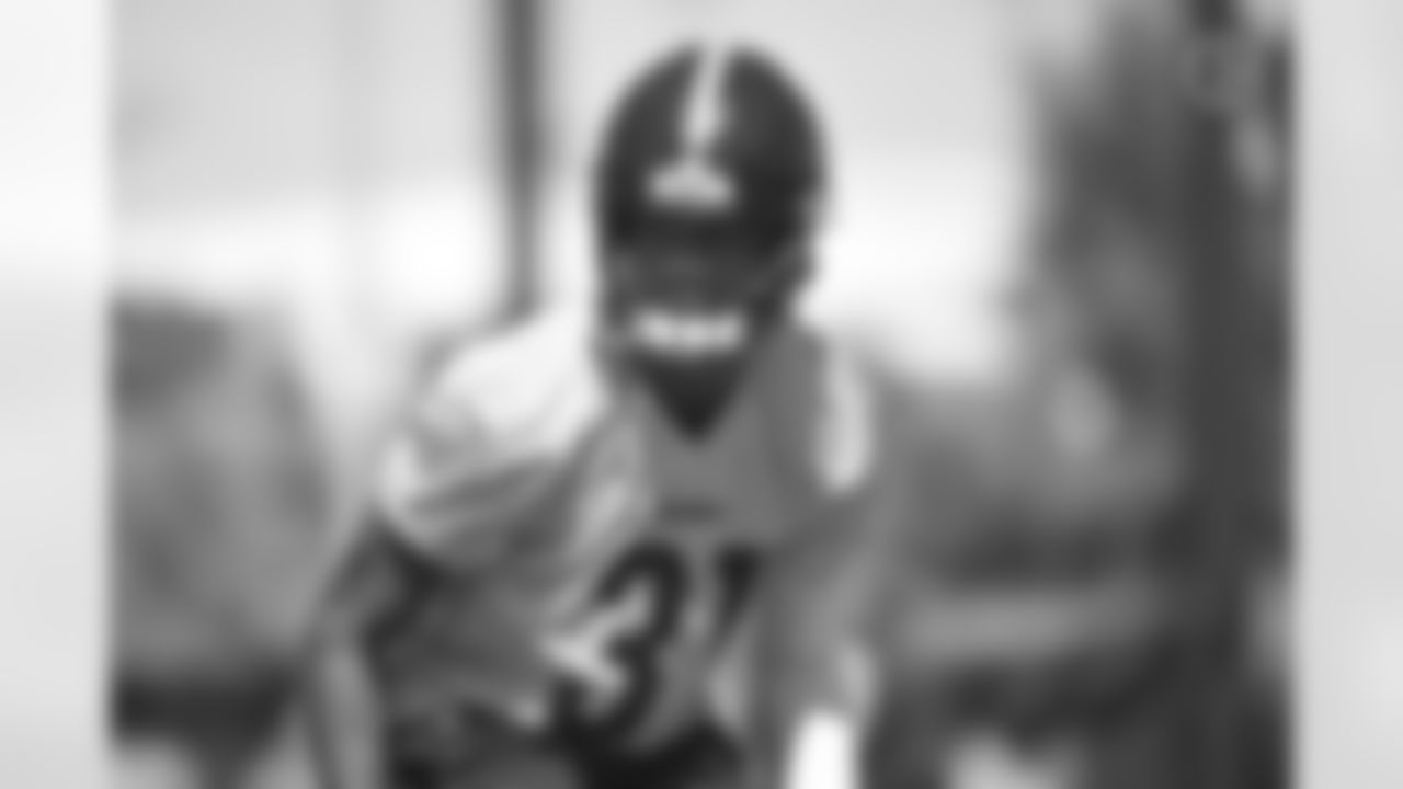 Pittsburgh Steelers cornerback Justin Layne (31) participates in the Organized Team Activities (OTAs), Thursday May 27, 2021 at the UPMC Rooney Sports Complex. (Caitlyn Epes / Pittsburgh Steelers)