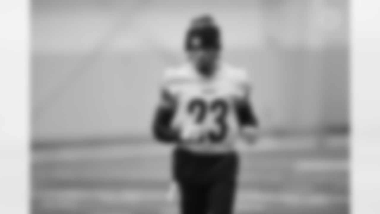 Pittsburgh Steelers cornerback Joe Haden (23) during practice at the UPMC Rooney Sports Complex preparing for a Wild Card Round matchup against the Kansas City Chiefs, Wednesday, Jan. 12, 2022 in Pittsburgh, PA. (Karl Roser / Pittsburgh Steelers)