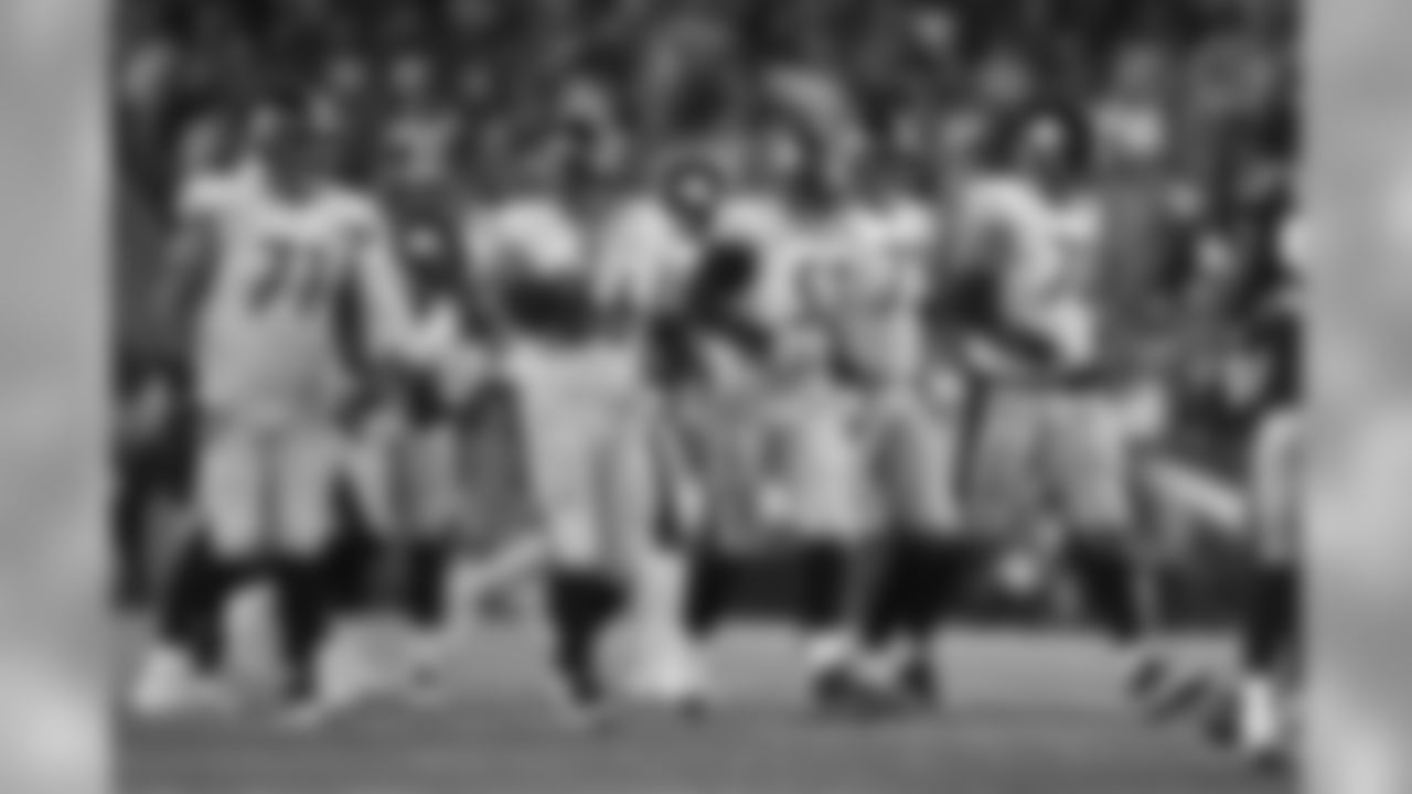 Matt Feiler, David DeCastro, Maurkice Pouncey, Ramon Foster and Alejandro Villanueva