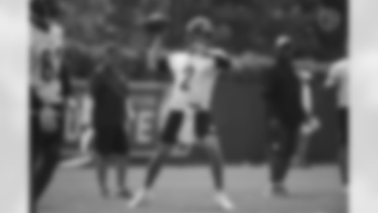 Pittsburgh Steelers quarterback Mason Rudolph (2) participates in the Organized Team Activities (OTAs), Tuesday June 1, 2021 at the UPMC Rooney Sports Complex. (Caitlyn Epes / Pittsburgh Steelers)