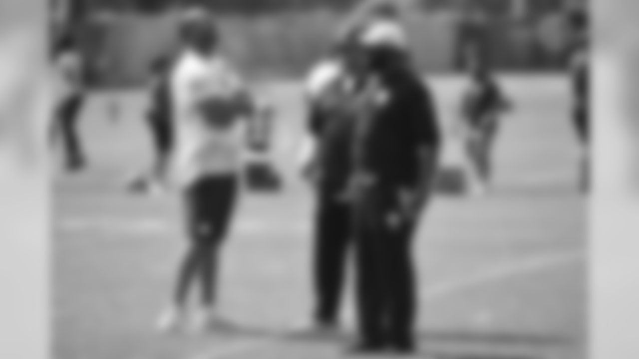 Ben Roethlisberger, Randy Fichtner and Mike Tomlin
