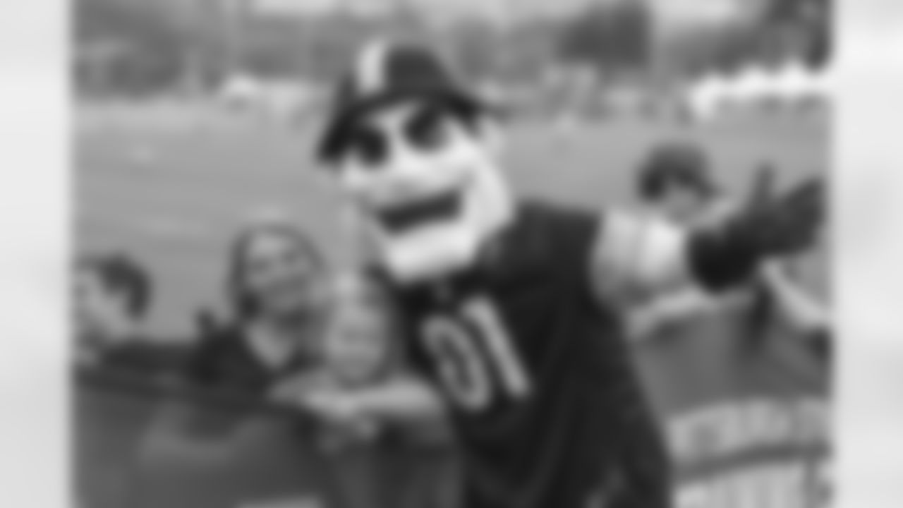 Steely McBeam at Saint Vincent College during the 2022 Steelers Training Camp on Wednesday, July 27, 2022 in Latrobe, PA. (Abigail Dean / Pittsburgh Steelers)