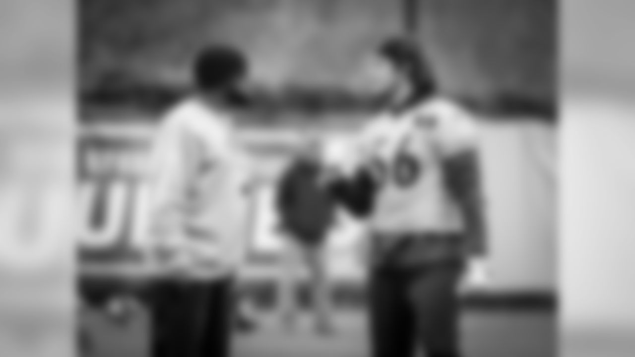 Head coach Mike Tomlin and Anthony Chickillo