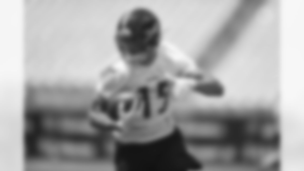 Pittsburgh Steelers wide receiver Cody White (15) practices at Heinz Field during the 2021 Minicamp, Tuesday June 15, 2021. (Karl Roser / Pittsburgh Steelers)
