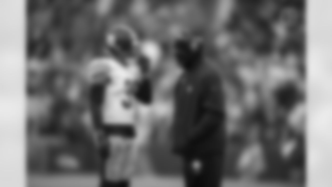 Pittsburgh Steelers safety Minkah Fitzpatrick (39) and Pittsburgh Steelers Head Coach Mike Tomlin during a regular season game between the Pittsburgh Steelers and the Baltimore Ravens, Sunday, Jan. 9, 2022 in Baltimore, MD. The Steelers beat the Ravens 16-13. (Karl Roser / Pittsburgh Steelers)