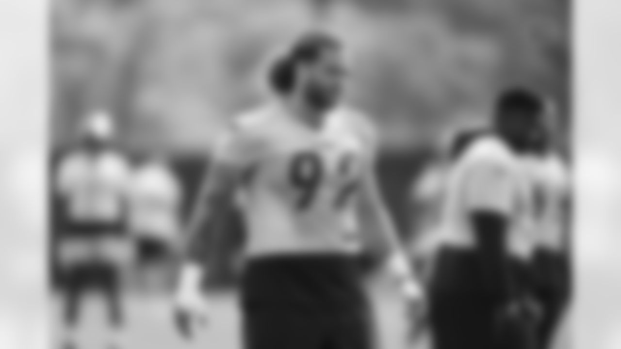 Pittsburgh Steelers defensive end Isaiahh Loudermilk (92) participates in the Organized Team Activities (OTAs), Tuesday May 23, 2023 at the UPMC Rooney Sports Complex. (Karl Roser / Pittsburgh Steelers)