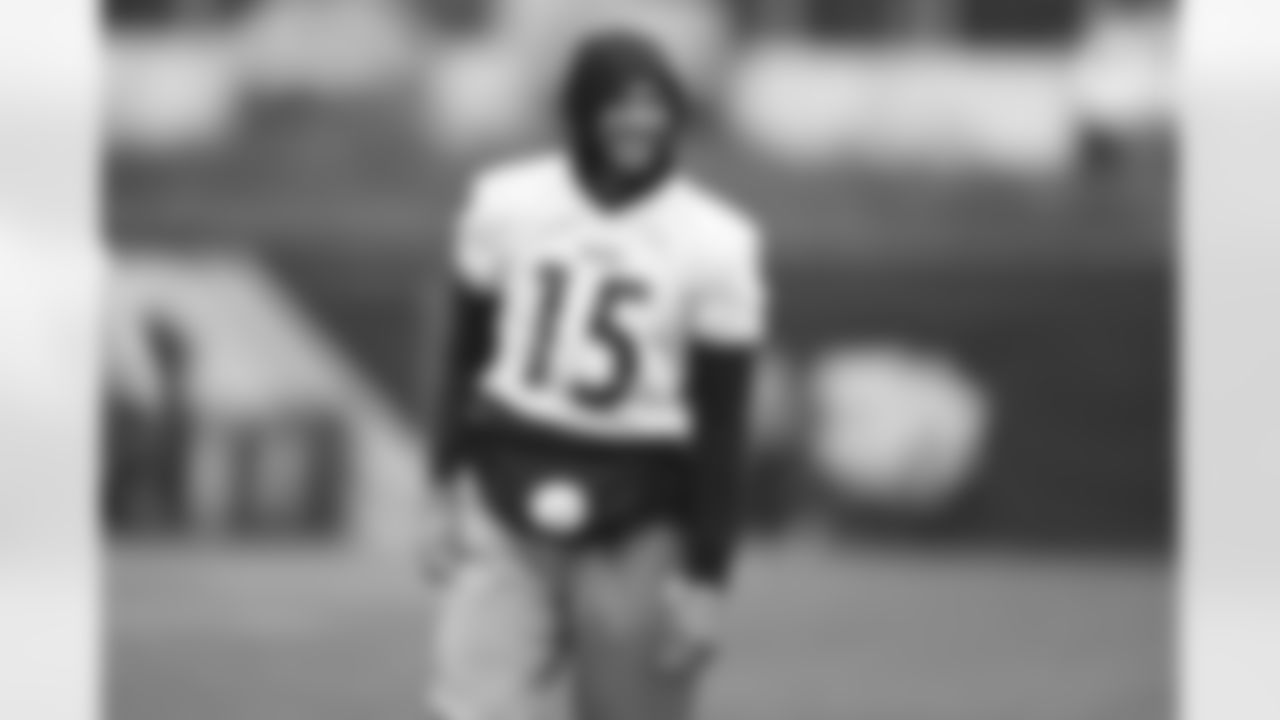Pittsburgh Steelers wide receiver Cody White (15) during practice at the UPMC Rooney Sports Complex preparing for a Week 11 matchup against the Los Angeles Chargers, Friday, Nov. 19, 2021 in Pittsburgh, PA. (Karl Roser / Pittsburgh Steelers)
