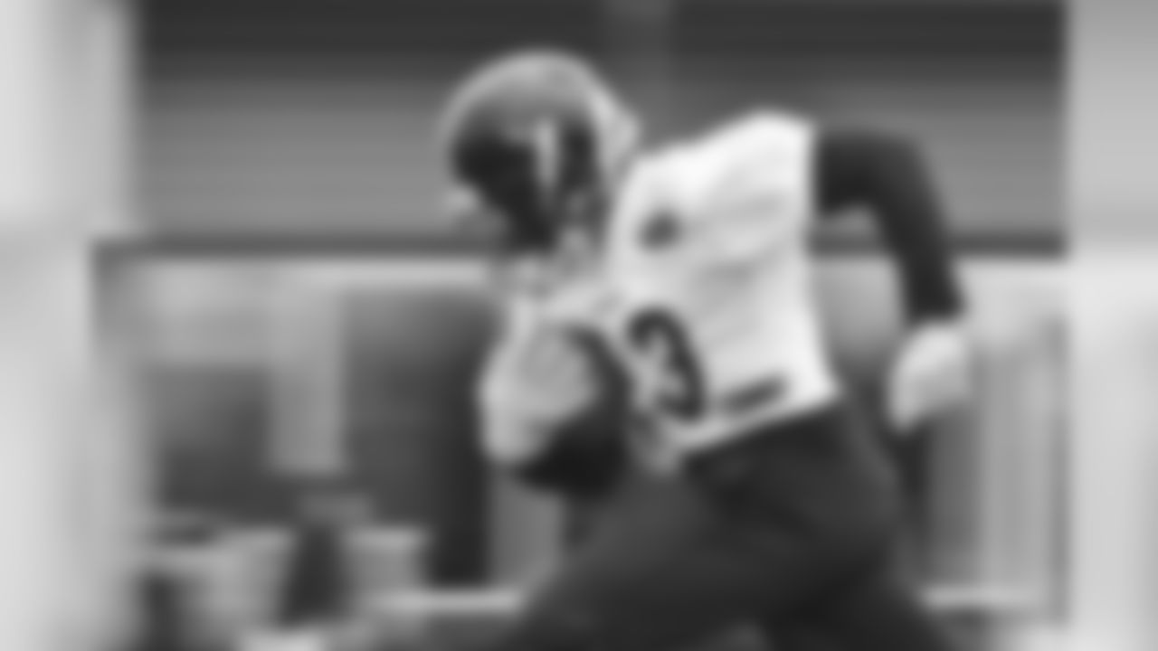The Pittsburgh Steelers rookies practice at the UPMC Rooney Sports Complex.
