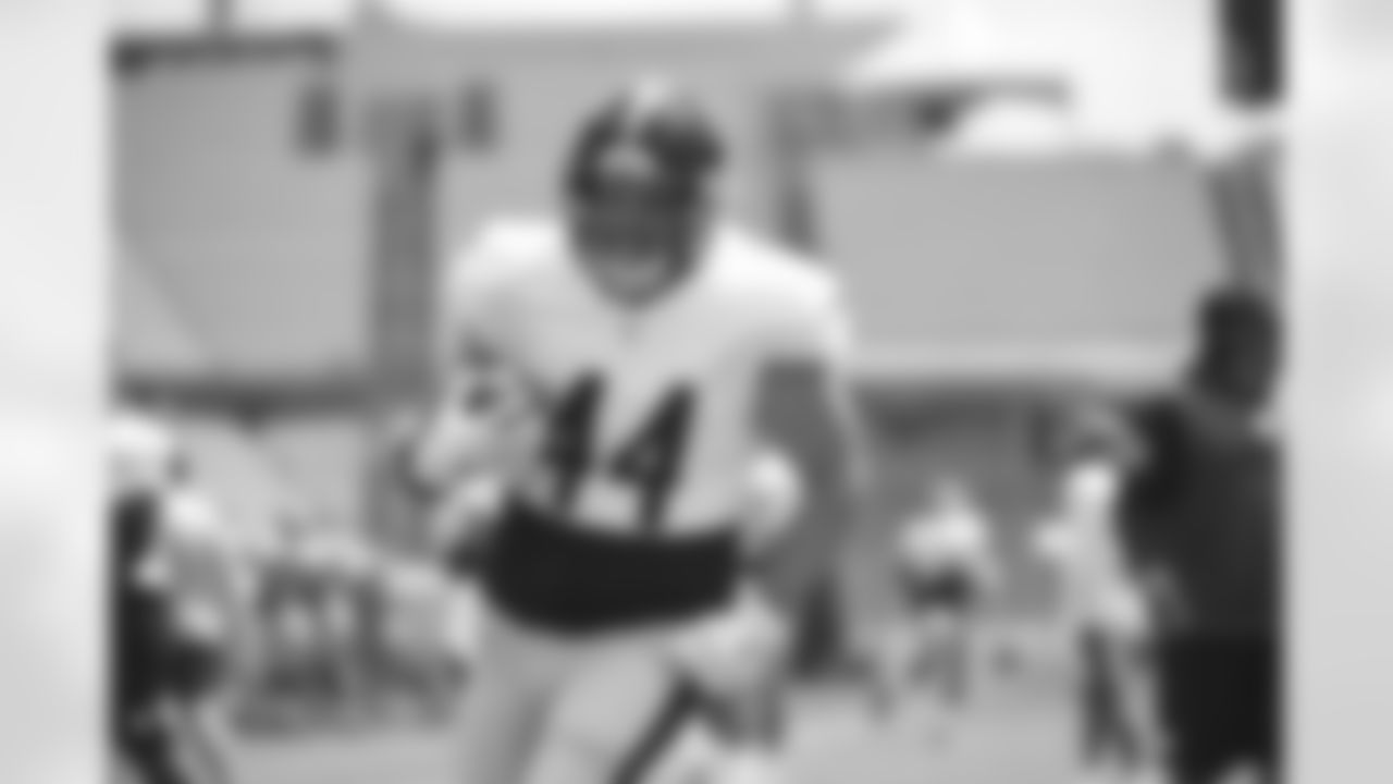 Pittsburgh Steelers fullback Derek Watt (44) trains at Heinz Field during the Steelers 2020 Training Camp, Monday, Aug. 24, 2020 in Pittsburgh, PA. (Karl Roser / Pittsburgh Steelers)
