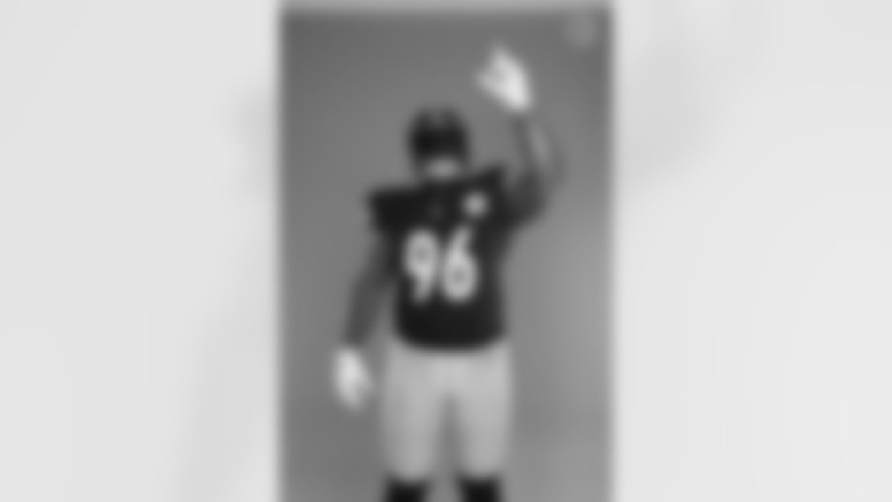Pittsburgh Steelers defensive end Isaiah Buggs (96) poses for a photo during the Steelers 2021 media day, Friday, July 23, 2021 in Pittsburgh, PA. (Caitlyn Epes / Pittsburgh Steelers)
