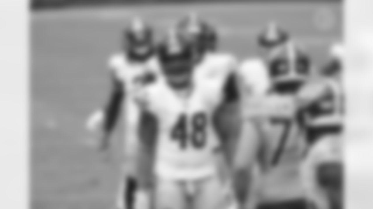 Pittsburgh Steelers linebacker Bud Dupree (48) during a regular season game between the Pittsburgh Steelers and the Tennessee Titans, Sunday, Oct. 25, 2020 in Nashville, TN. (Matthew Maxey / Pittsburgh Steelers)