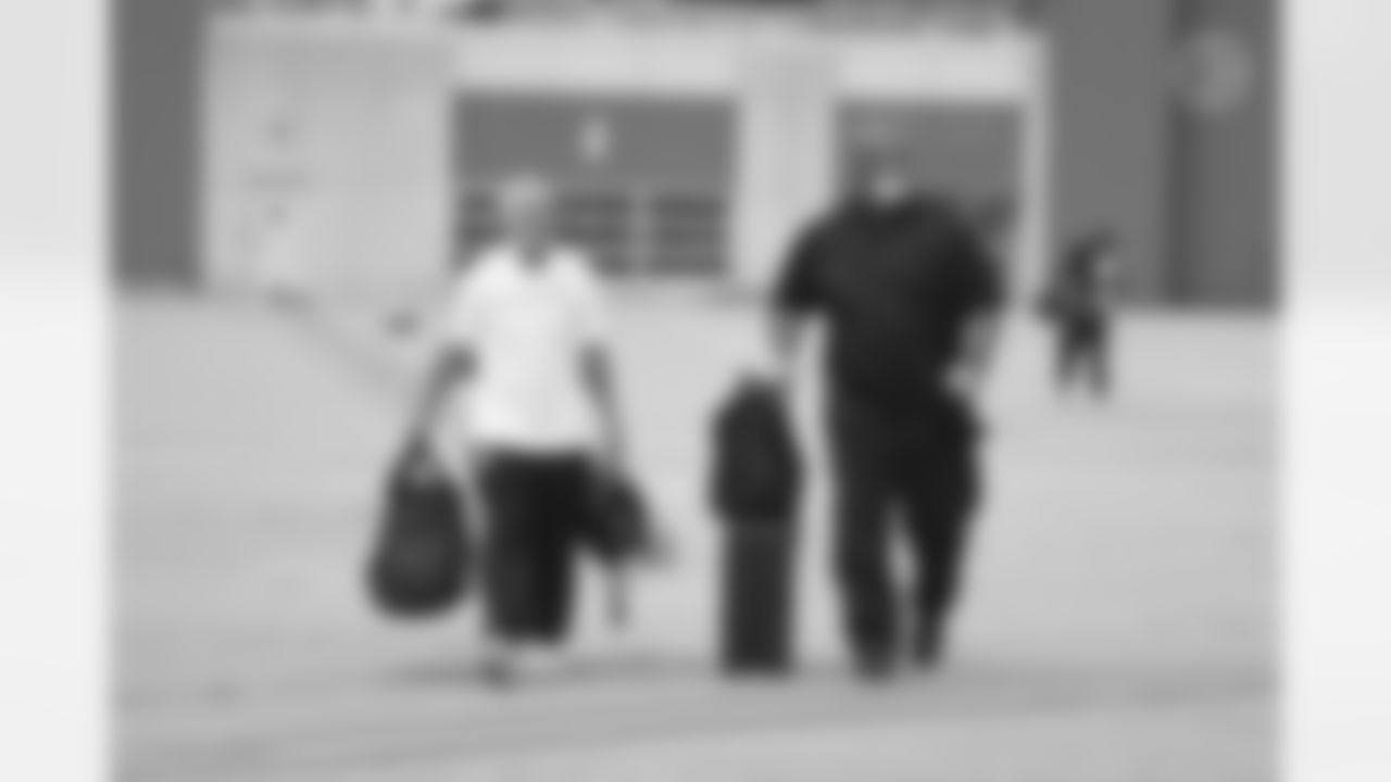 Pittsburgh Steelers special team coordinator Danny Smith and Pittsburgh Steelers defensive line coach Karl Dunbar travel to Tampa Bay for the Week 1 preseason matchup against the Tampa Bay Buccaneers, Thursday, Aug. 10, 2023. (Karl Roser / Pittsburgh Steelers)