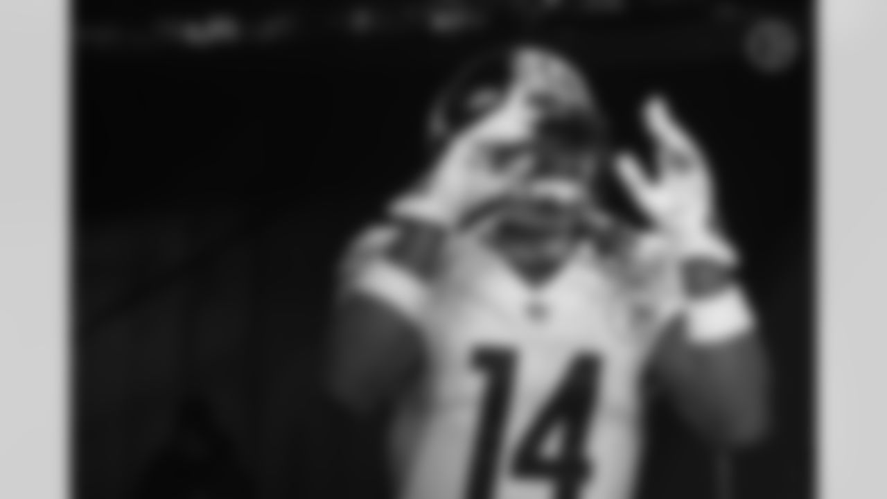 Pittsburgh Steelers wide receiver Ray-Ray McCloud (14) during a postseason Wild Card Round game between the Pittsburgh Steelers and the Kansas City Chiefs, Sunday, Jan. 16, 2022 in Kansas City, MO. The Steelers lost to the Chiefs 21-42. (Caitlyn Epes / Pittsburgh Steelers)