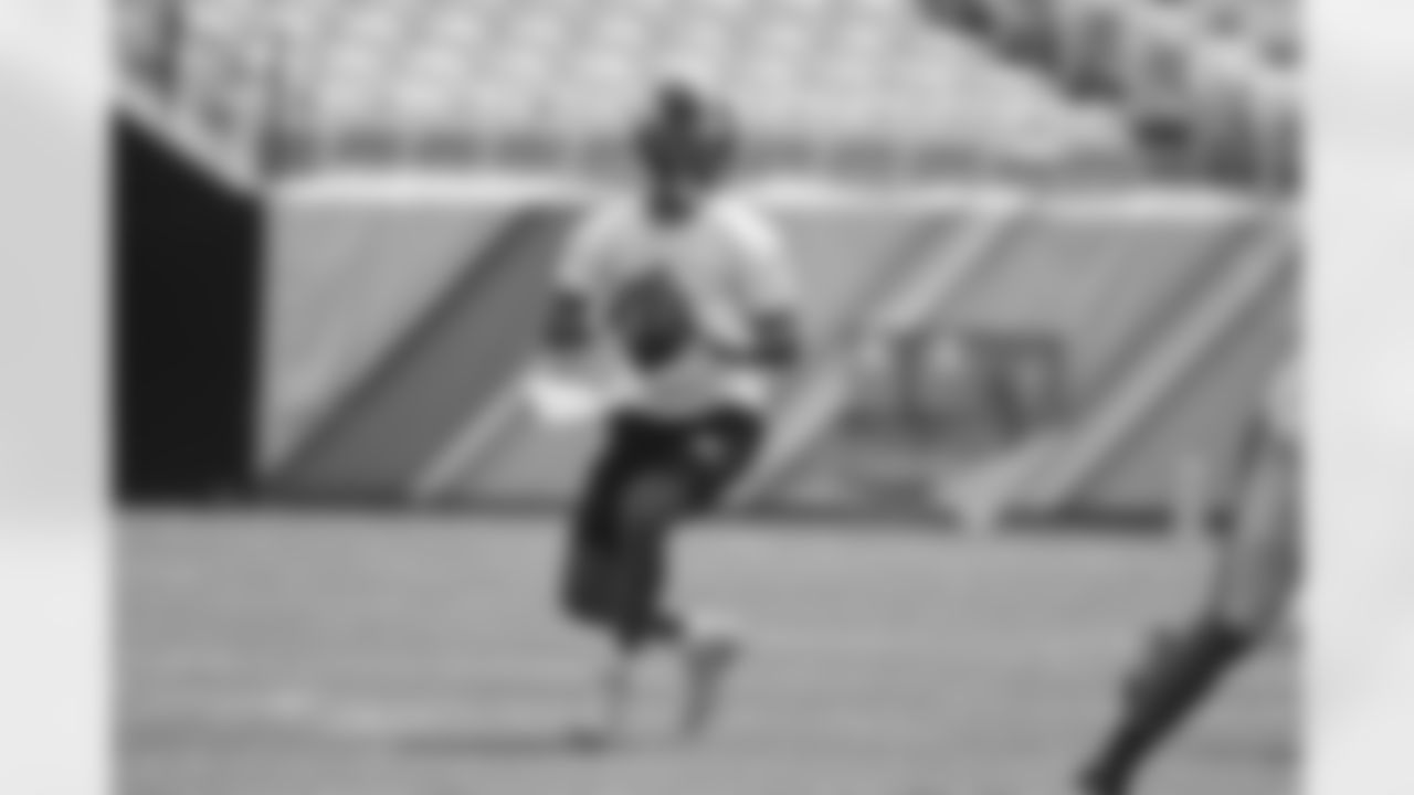 Pittsburgh Steelers quarterback Joshua Dobbs (5) trains at Heinz Field during the 2021 Steelers Camp, Tuesday, July 27, 2021 in Pittsburgh, PA. (Karl Roser / Pittsburgh Steelers)