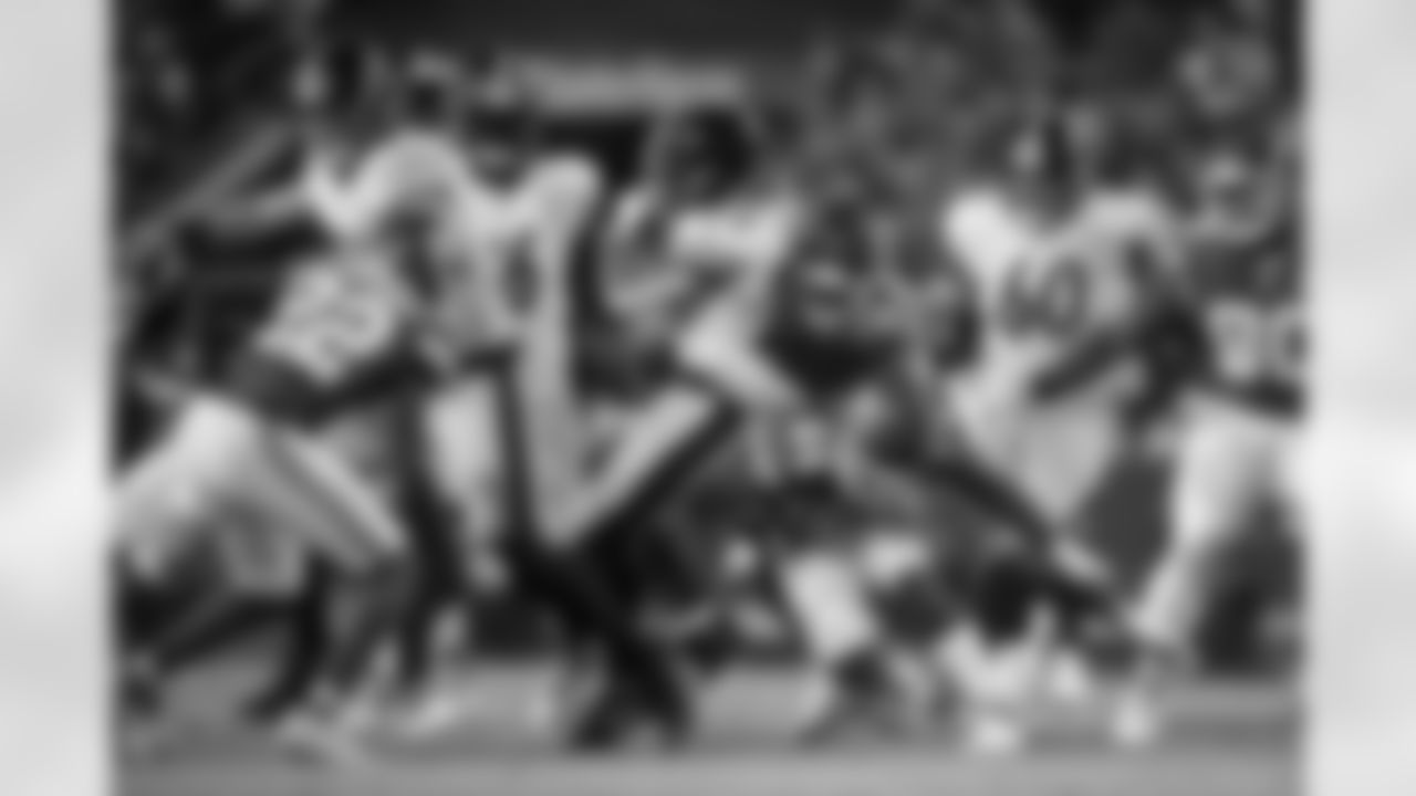 Pittsburgh Steelers running back Benny Snell Jr. (24) during a postseason Wild Card Round game between the Pittsburgh Steelers and the Kansas City Chiefs, Sunday, Jan. 16, 2022 in Kansas City, MO. The Chiefs beat the Steelers 42-21. (Karl Roser / Pittsburgh Steelers)
