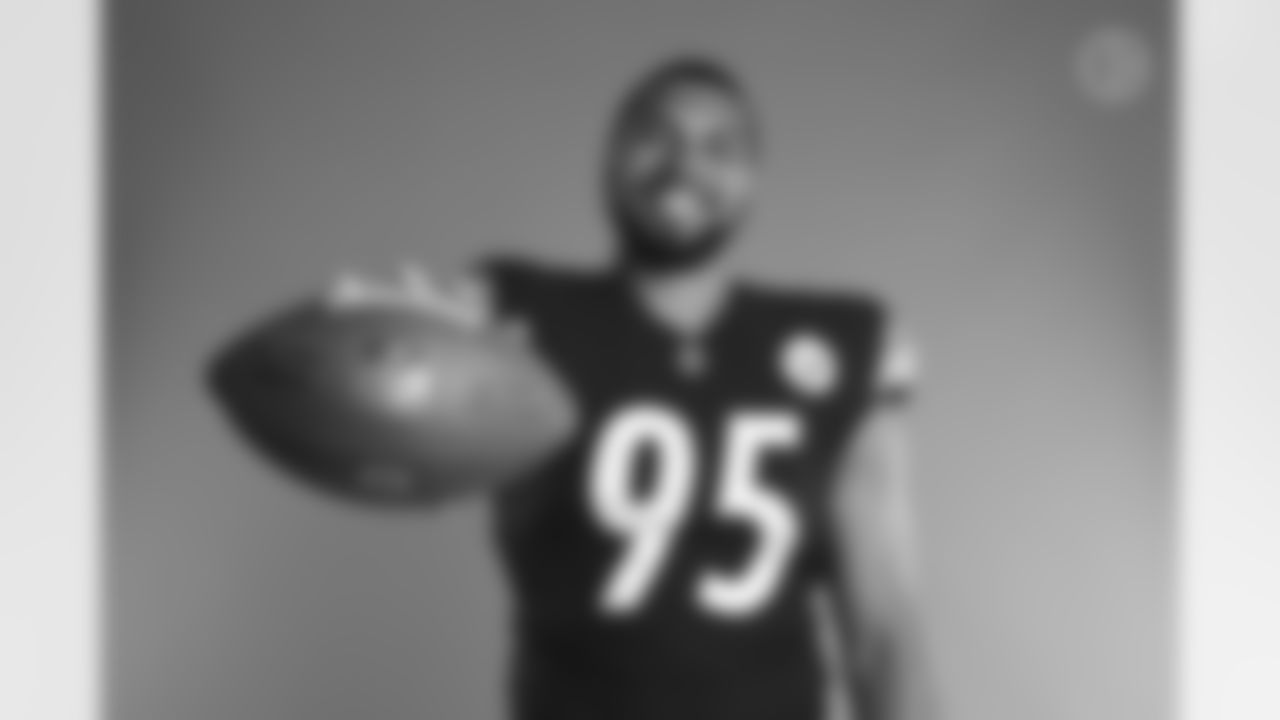 Pittsburgh Steelers nose tackle Chris Wormley (95) poses for a photo during the Steelers 2021 media day, Saturday, July 24, 2021 in Pittsburgh, PA. (Karl Roser / Pittsburgh Steelers)