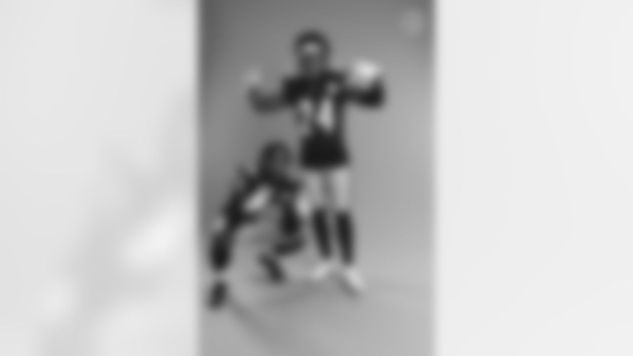 Pittsburgh Steelers cornerback Shakur Brown (29) and Pittsburgh Steelers safety Lamont Wade (24) pose for a photo during the Steelers 2021 media day, Friday, July 23, 2021 in Pittsburgh, PA. (Karl Roser / Pittsburgh Steelers)
