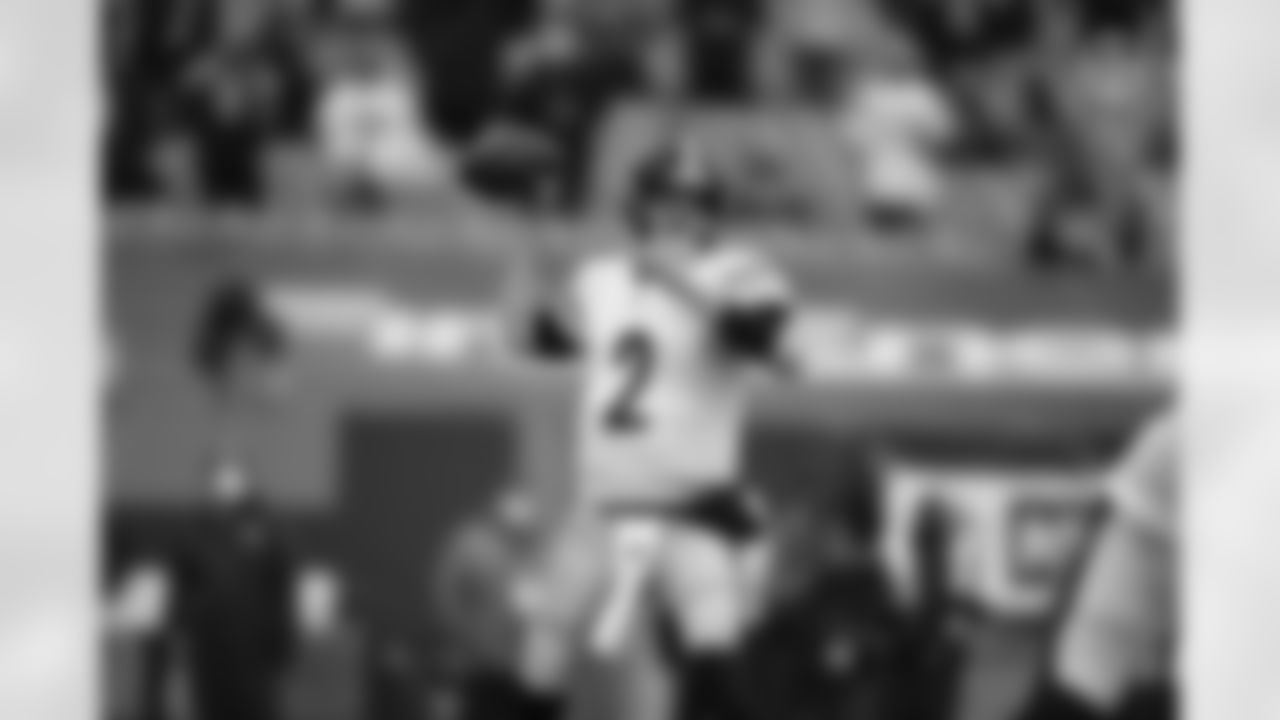 Pittsburgh Steelers quarterback Mason Rudolph (2) during a regular season game between the Pittsburgh Steelers and the Cleveland Browns, Sunday, Jan. 3, 2021 in Cleveland, OH. (Karl Roser / Pittsburgh Steelers)
