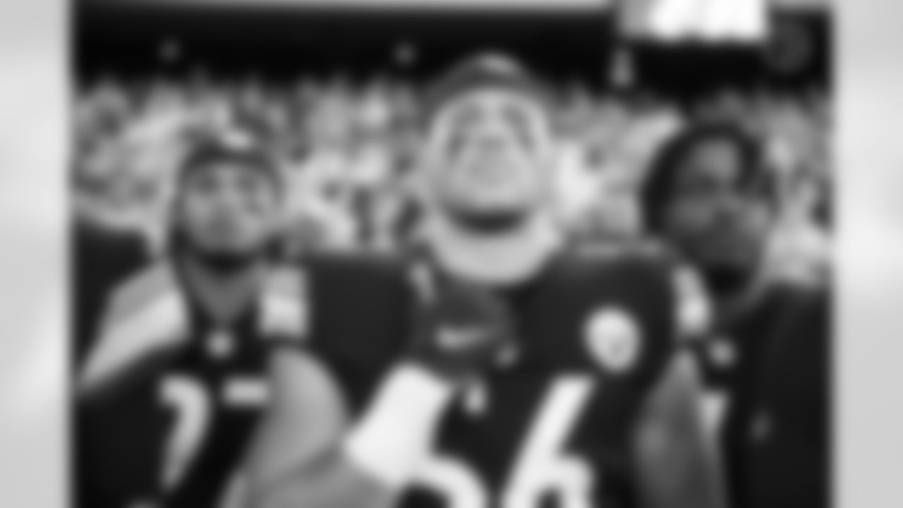 Pittsburgh Steelers linebacker Alex Highsmith (56) during a Hall of Fame game between the Pittsburgh Steelers and the Dallas Cowboys, Thursday, Aug. 5, 2021 in Canton, OH. (Caitlyn Epes / Pittsburgh Steelers)