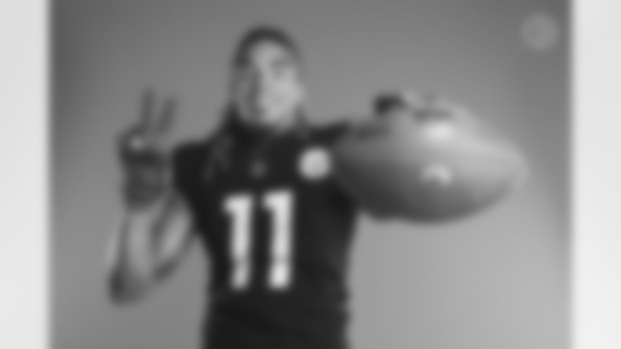 Pittsburgh Steelers wide receiver Chase Claypool (11) poses for a photo during the Steelers 2021 media day, Friday, July 23, 2021 in Pittsburgh, PA. (Karl Roser / Pittsburgh Steelers)
