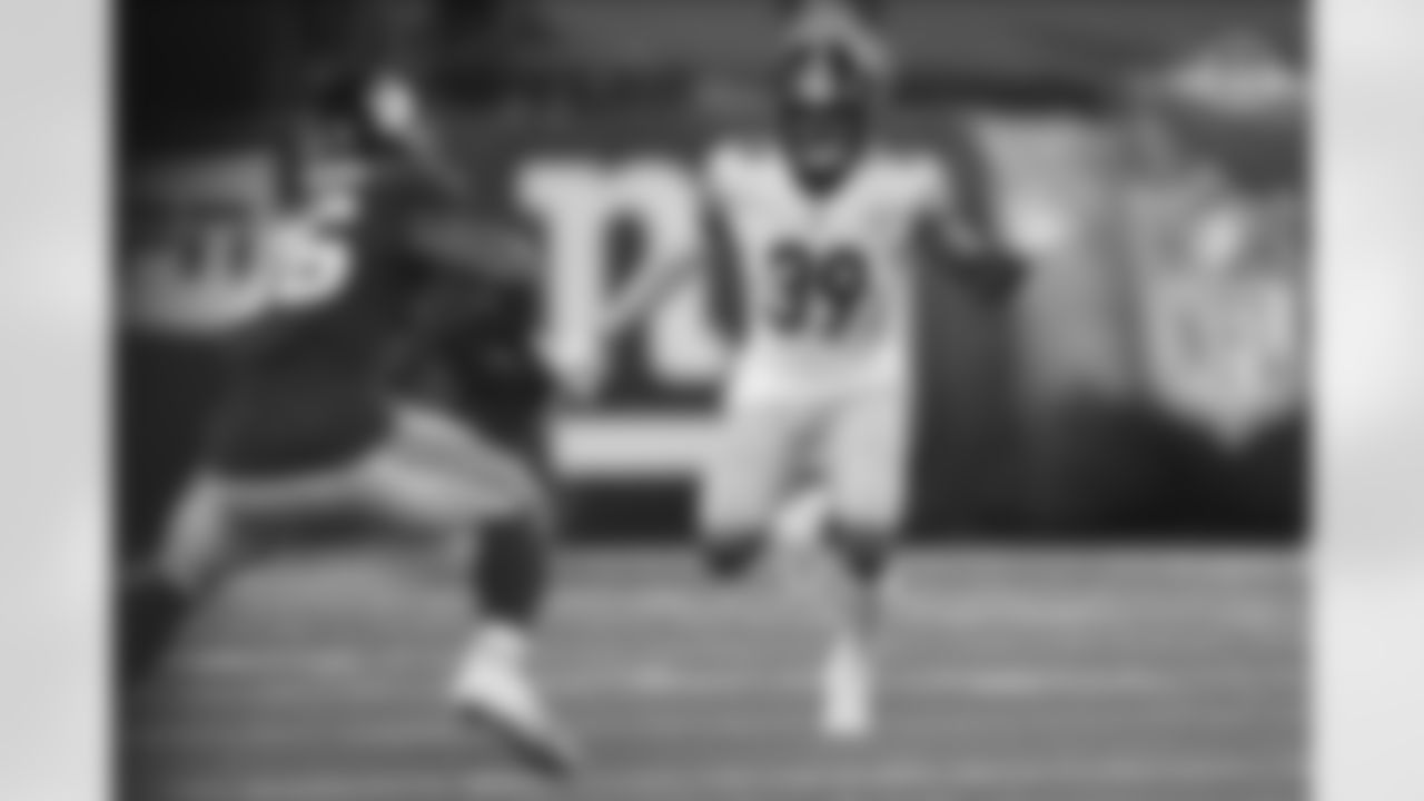 Pittsburgh Steelers safety Minkah Fitzpatrick (39) during a regular season game between the Pittsburgh Steelers and the New York Giants, Monday, Sept. 14, 2020 in East Rutherford, NJ. The Steelers defeated the Giants 26-16. (Karl Roser / Pittsburgh Steelers)