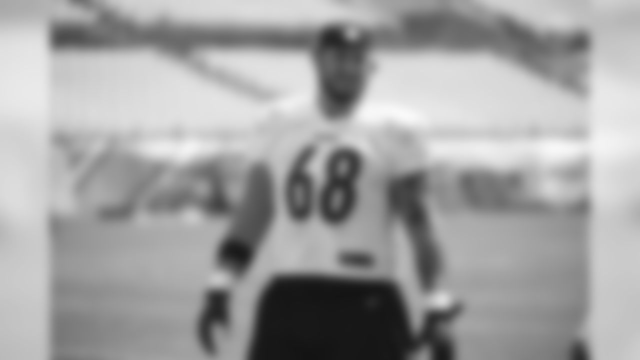 Pittsburgh Steelers offensive tackle Anthony Coyle (68) trains at Heinz Field during the Steelers 2020 Training Camp, Friday, Aug. 14, 2020 in Pittsburgh, PA. (Karl Roser / Pittsburgh Steelers)