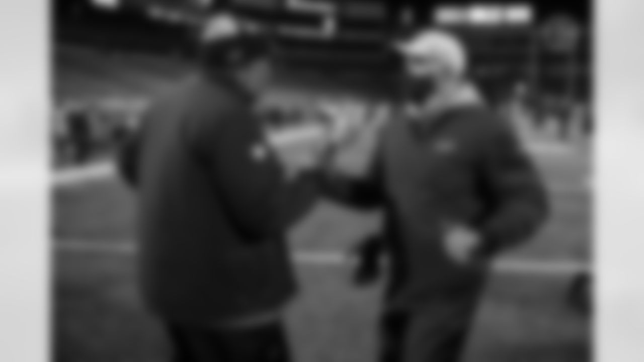 Pittsburgh Steelers Head Coach Mike Tomlin and Buffalo Bills Head Coach Sean McDermott during a regular season game between the Pittsburgh Steelers and the Buffalo Bills, Sunday, Dec. 13, 2020 in Buffalo, NY. The Bills defeated the Steelers 26-15. (Karl Roser / Pittsburgh Steelers)