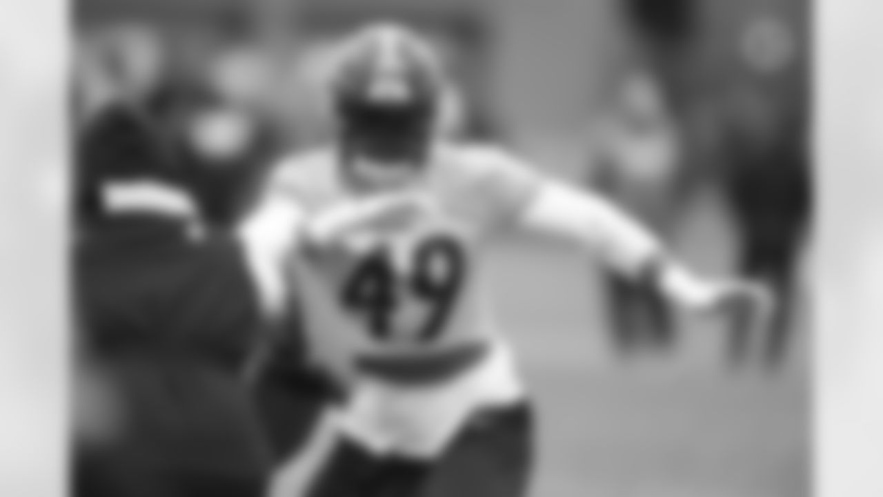 Pittsburgh Steelers defensive tackle Jacob Tuioti-Mariner (49) during practice at the UPMC Rooney Sports Complex preparing for a Week 12 matchup against the Cincinnati Bengals, Thursday, Nov. 25, 2021 in Pittsburgh, PA. (Karl Roser / Pittsburgh Steelers)