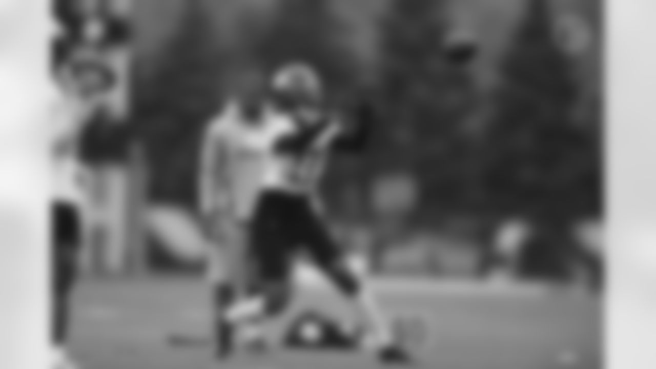 Pittsburgh Steelers wide receiver Isaiah McKoy (17) participates in the Organized Team Activities (OTAs), Wednesday June 2, 2021 at the UPMC Rooney Sports Complex. (Karl Roser / Pittsburgh Steelers)