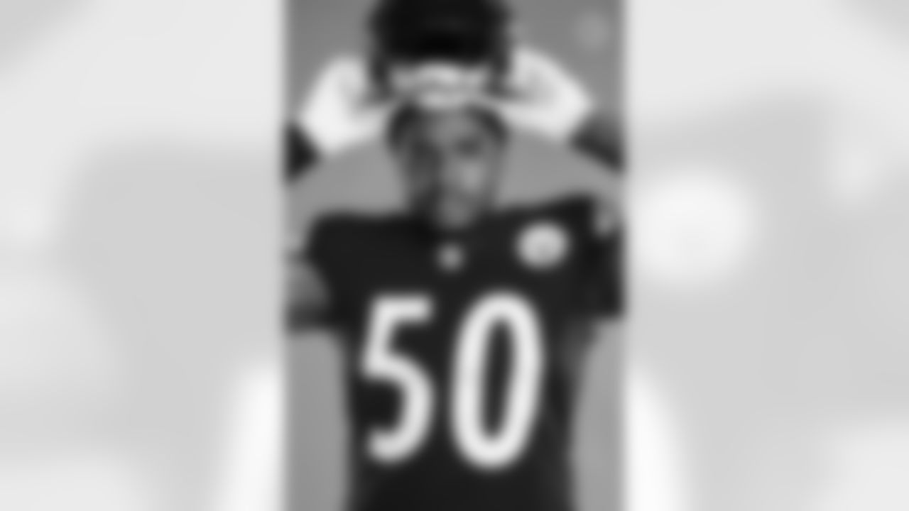Pittsburgh Steelers linebacker Jamar Watson (50) poses for a photo during the Steelers 2021 media day, Saturday, July 24, 2021 in Pittsburgh, PA. (Caitlyn Epes / Pittsburgh Steelers)