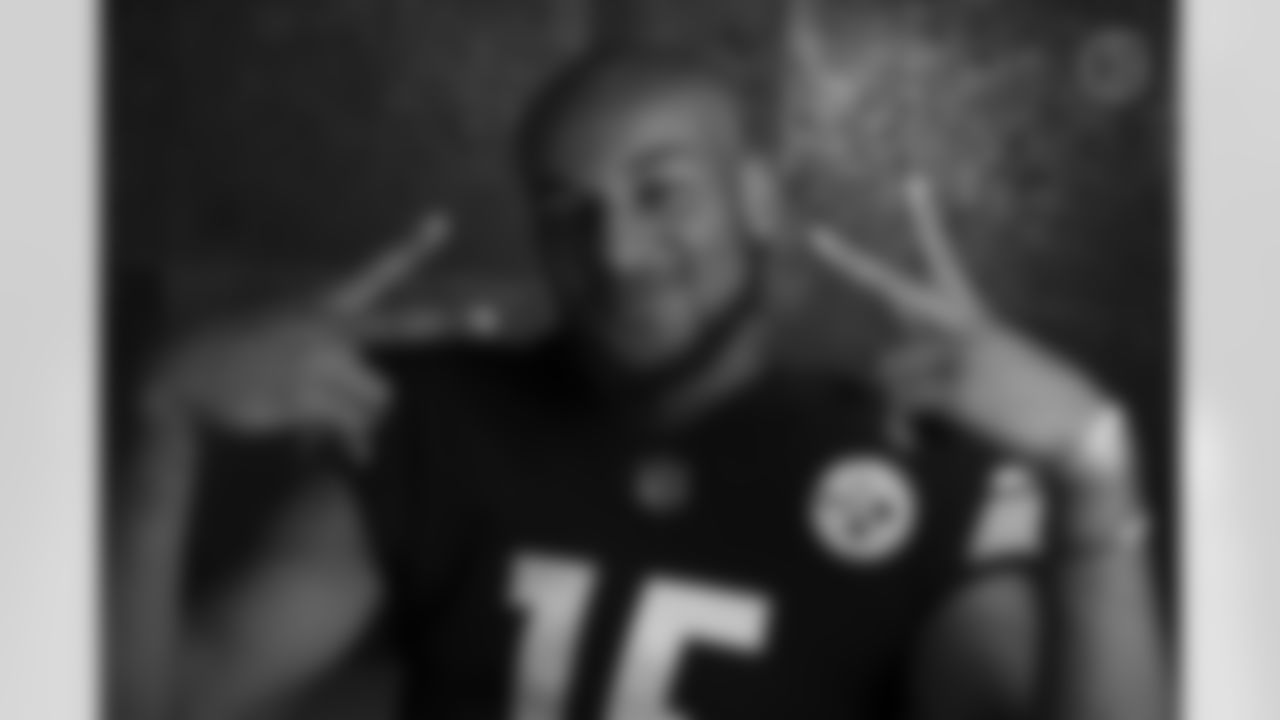 Pittsburgh Steelers wide receiver Cody White (15) poses for a photo during the Steelers 2021 media day, Friday, July 23, 2021 in Pittsburgh, PA. (Caitlyn Epes / Pittsburgh Steelers)