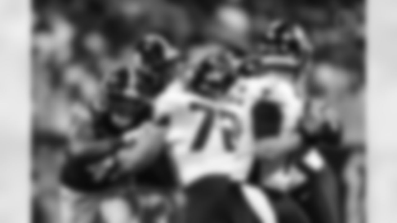 Pittsburgh Steelers linebacker Quincy Roche (48) during a preseason game between the Pittsburgh Steelers and the Atlanta Falcons, Thursday, Aug. 24, 2023 in Atlanta, GA. (Kyle Hess / Pittsburgh Steelers)