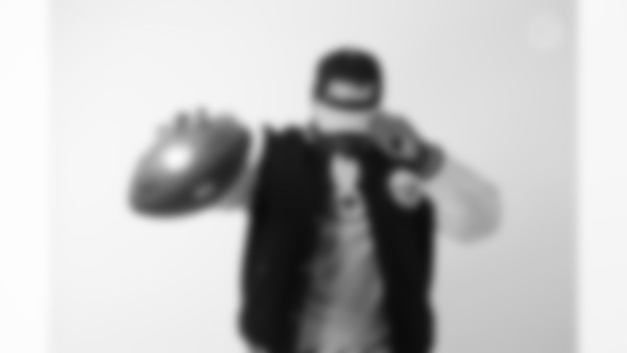 Pittsburgh Steelers third-round pick DeMarvin Leal poses for a photo following the NFL Draft, Saturday, April 30, 2022 in Pittsburgh, PA. (Caitlyn Epes / Pittsburgh Steelers)