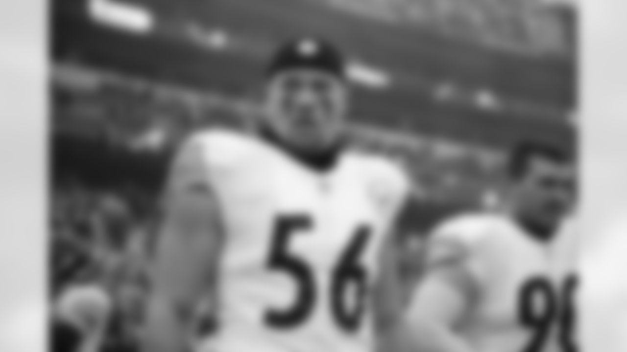 Pittsburgh Steelers linebacker Alex Highsmith (56) during a regular season game between the Pittsburgh Steelers and the Baltimore Ravens, Sunday, Jan. 9, 2022 in Baltimore, MD. The Steelers beat the Ravens 16-13 in OT. (Caitlyn Epes / Pittsburgh Steelers)