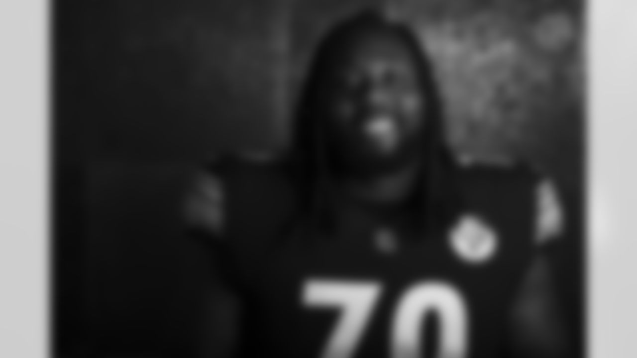 Pittsburgh Steelers offensive lineman Rashaad Coward (79) poses for a photo during the Steelers 2021 media day, Friday, July 23, 2021 in Pittsburgh, PA. (Karl Roser / Pittsburgh Steelers)