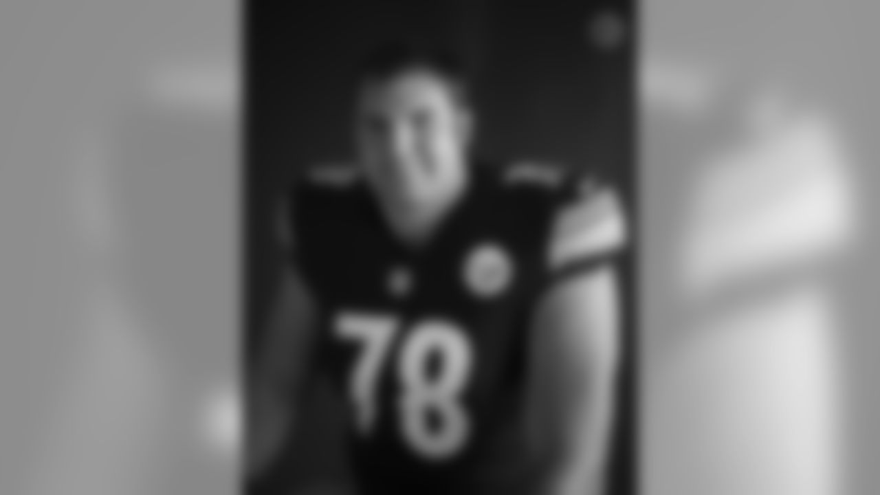 Pittsburgh Steelers offensive tackle Alejandro Villanueva (78) poses for a photo during the Steelers 2020 media day, Thursday, Aug. 6, 2020 in Pittsburgh, PA. (Karl Roser / Pittsburgh Steelers)