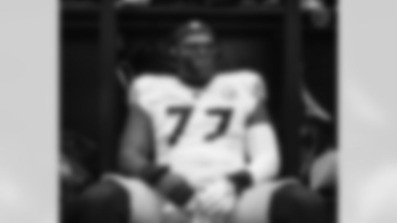 Pittsburgh Steelers offensive tackle Broderick Jones (77) prior to a regular season game between the Pittsburgh Steelers and the Houston Texans, Sunday, Oct. 1, 2023 in Houston, TX. (Karl Roser / Pittsburgh Steelers)