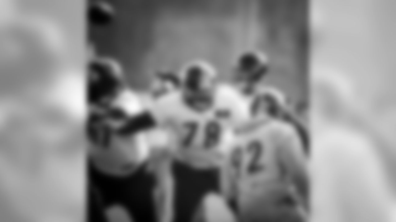 Landry Jones, Alejandro Villanueva and James Harrison