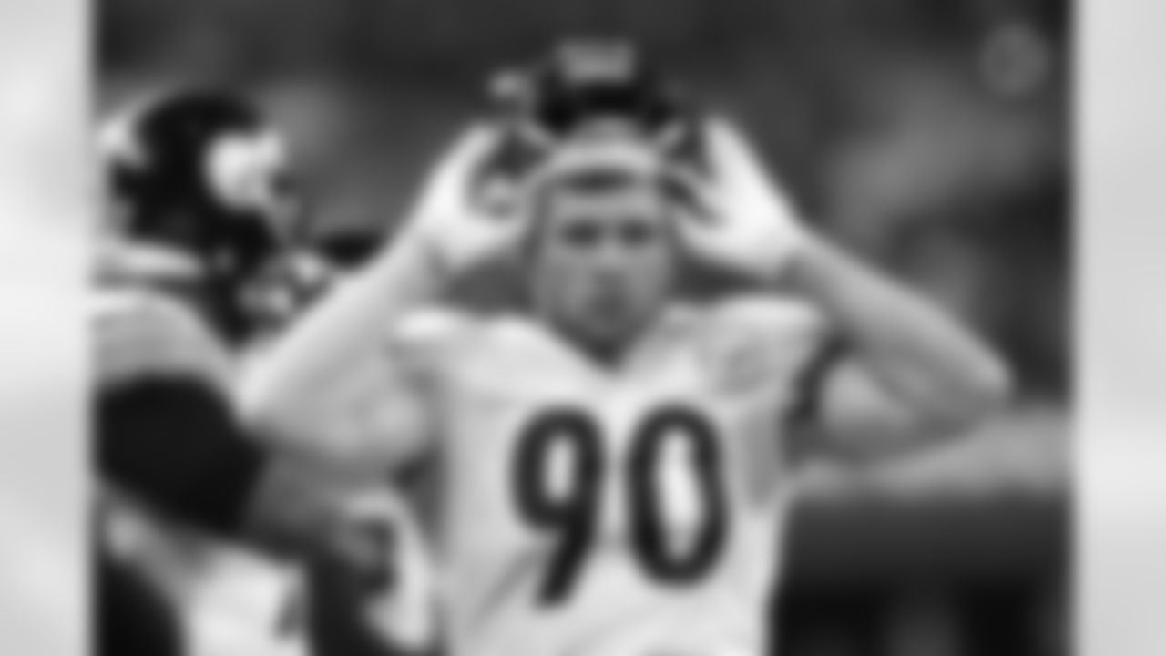 Pittsburgh Steelers linebacker T.J. Watt (90) during a regular season game between the Pittsburgh Steelers and the Indianapolis Colts, Monday, Nov. 28, 2022 in Indianapolis, IN. (Jared Wickerham / Pittsburgh Steelers)