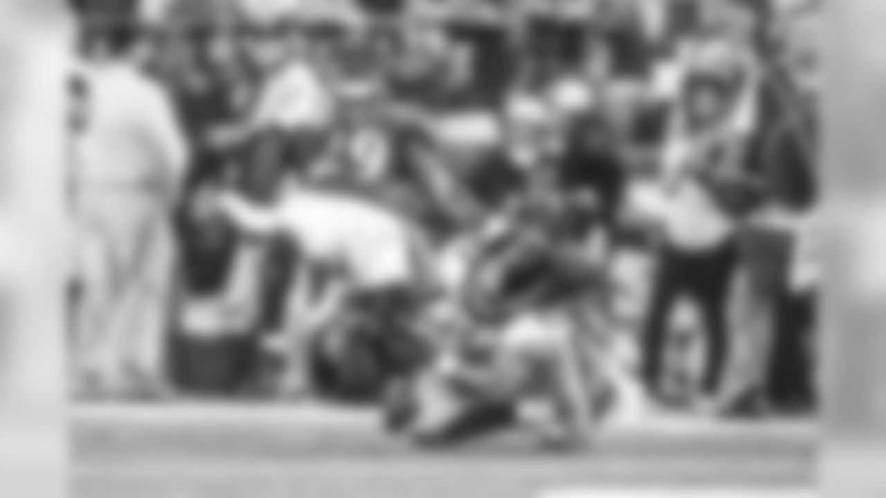 Troy Polamalu makes a tackle against the Baltimore Ravens.
