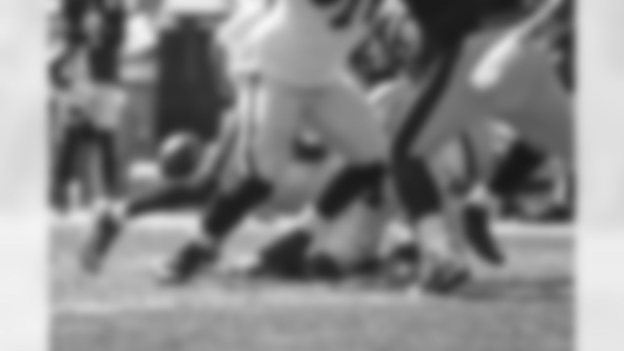 Pittsburgh Steelers linebacker T.J. Watt (90) forces a fumble during a regular season game between the Pittsburgh Steelers and the Las Vegas Raiders, Sunday, Sept. 19, 2021 in Pittsburgh, PA. (Caitlyn Epes / Pittsburgh Steelers)