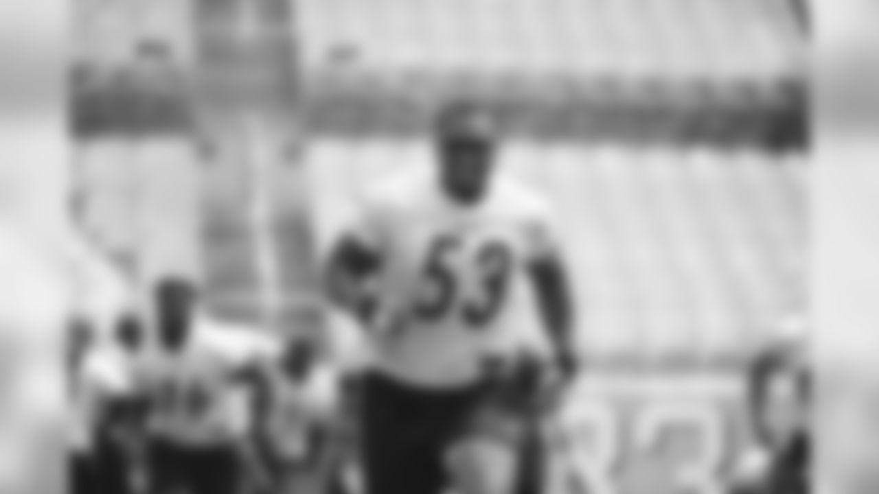 Pittsburgh Steelers center Maurkice Pouncey (53) trains at Heinz Field during the Steelers 2020 Training Camp, Monday, Aug. 3, 2020 in Pittsburgh, PA. (Karl Roser / Pittsburgh Steelers)