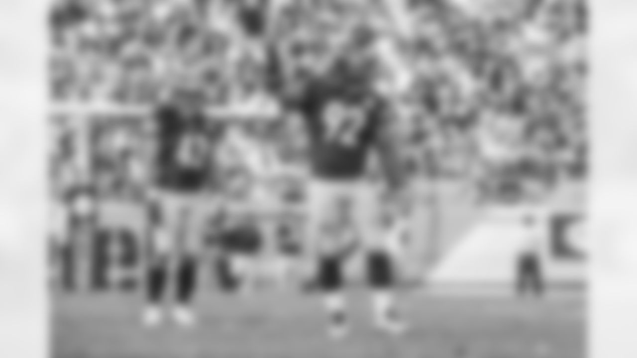 James Harrison pumps up the crowd before the snap during his first game back as a Steeler.