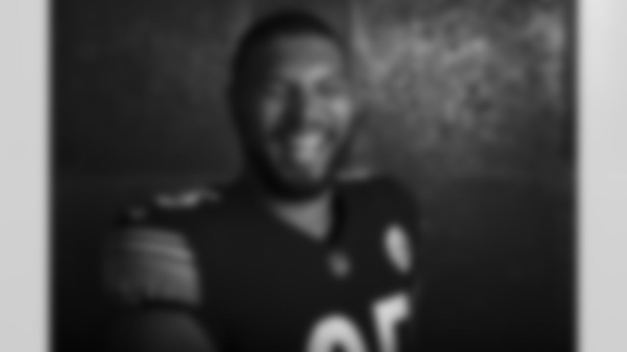 Pittsburgh Steelers nose tackle Chris Wormley (95) poses for a photo during the Steelers 2021 media day, Saturday, July 24, 2021 in Pittsburgh, PA. (Karl Roser / Pittsburgh Steelers)