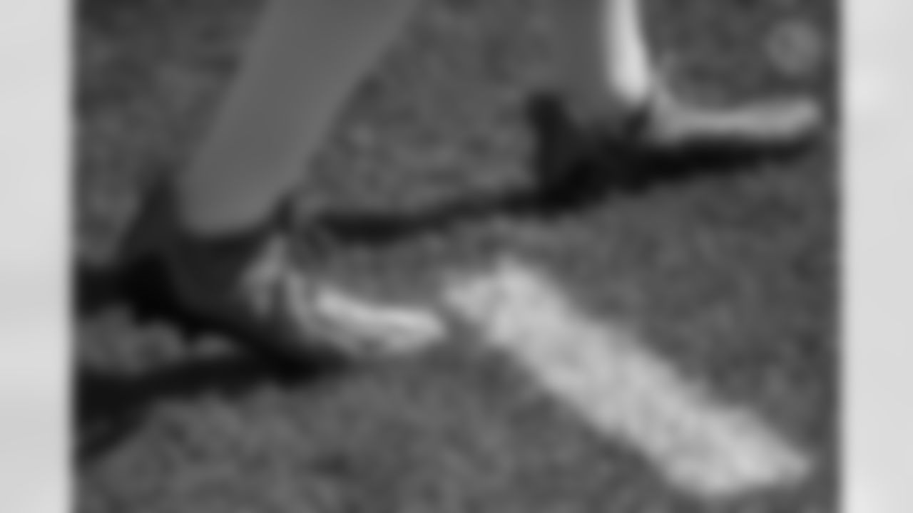 Pittsburgh Steelers wide receiver JuJu Smith-Schuster's (19) cleats during a regular season game between the Pittsburgh Steelers and the Las Vegas Raiders, Sunday, Sept. 19, 2021 in Pittsburgh, PA. The Raiders beat the Steelers 26-17. (Karl Roser / Pittsburgh Steelers)