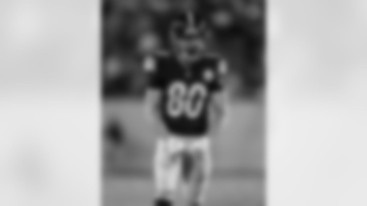 Pittsburgh Steelers wide receiver Mathew Sexton (80) during a Hall of Fame game between the Pittsburgh Steelers and the Dallas Cowboys, Thursday, Aug. 5, 2021 in Canton, OH. The Steelers defeated the Cowboys 16-3. (Karl Roser / Pittsburgh Steelers)
