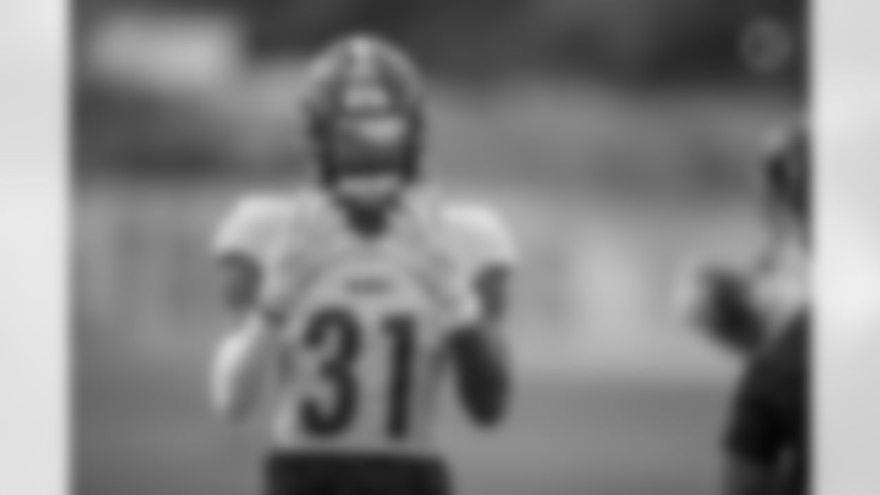 Pittsburgh Steelers cornerback Justin Layne (31) during practice at the UPMC Rooney Sports Complex preparing for a Week 3 matchup against the Cincinnati Bengals, Wednesday, Sept. 22, 2021 in Pittsburgh, PA. (Karl Roser / Pittsburgh Steelers)