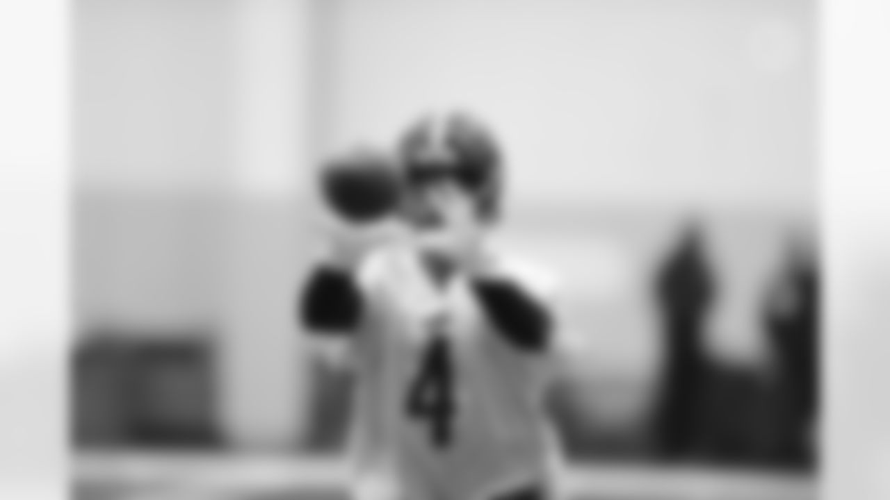 Pittsburgh Steelers wide receiver Darrius Shepherd (4) during practice at the UPMC Rooney Sports Complex preparing for a Week 17 matchup against the Cleveland Browns, Thursday, Dec. 30, 2021 in Pittsburgh, PA. (Karl Roser / Pittsburgh Steelers)
