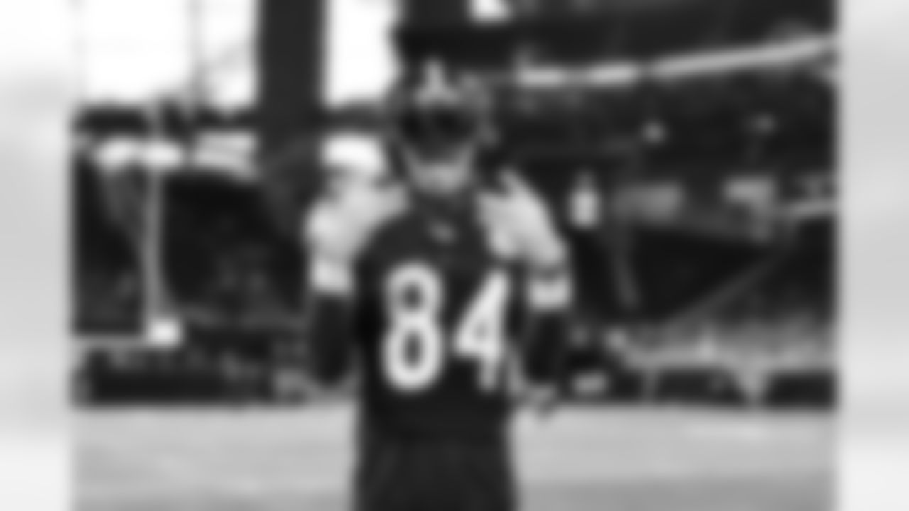 Pittsburgh Steelers wide receiver Aron Cruickshank (84) during a preseason game between the Pittsburgh Steelers and the Atlanta Falcons, Thursday, Aug. 24, 2023 in Atlanta, GA. (Kyle Hess / Pittsburgh Steelers)